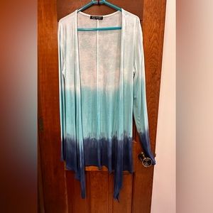 URBAN X BLUE HAMBRE LONG SLEEVE CARDIGAN SIZE SMALL